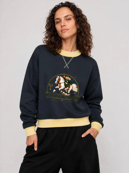 EQUESTRIAN CALON | ウィメンズ モックネック スウェットシャツ — Women's Mock Neck Sweatshirt