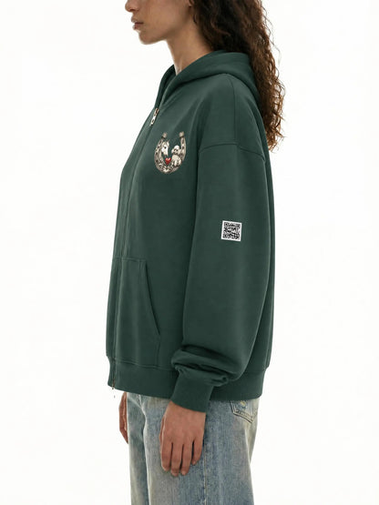 EQUESTRIAN CALON | オーバーサイズ フリース ボクシー フーディー/ Unisex Oversized Fleece Boxy Hoodie