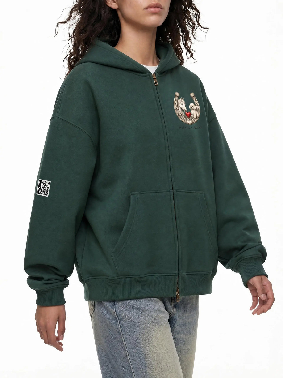 EQUESTRIAN CALON | オーバーサイズ フリース ボクシー フーディー/ Unisex Oversized Fleece Boxy Hoodie