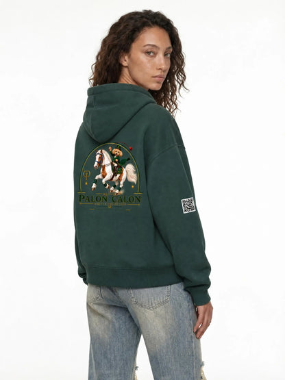 EQUESTRIAN CALON | オーバーサイズ フリース ボクシー フーディー/ Unisex Oversized Fleece Boxy Hoodie