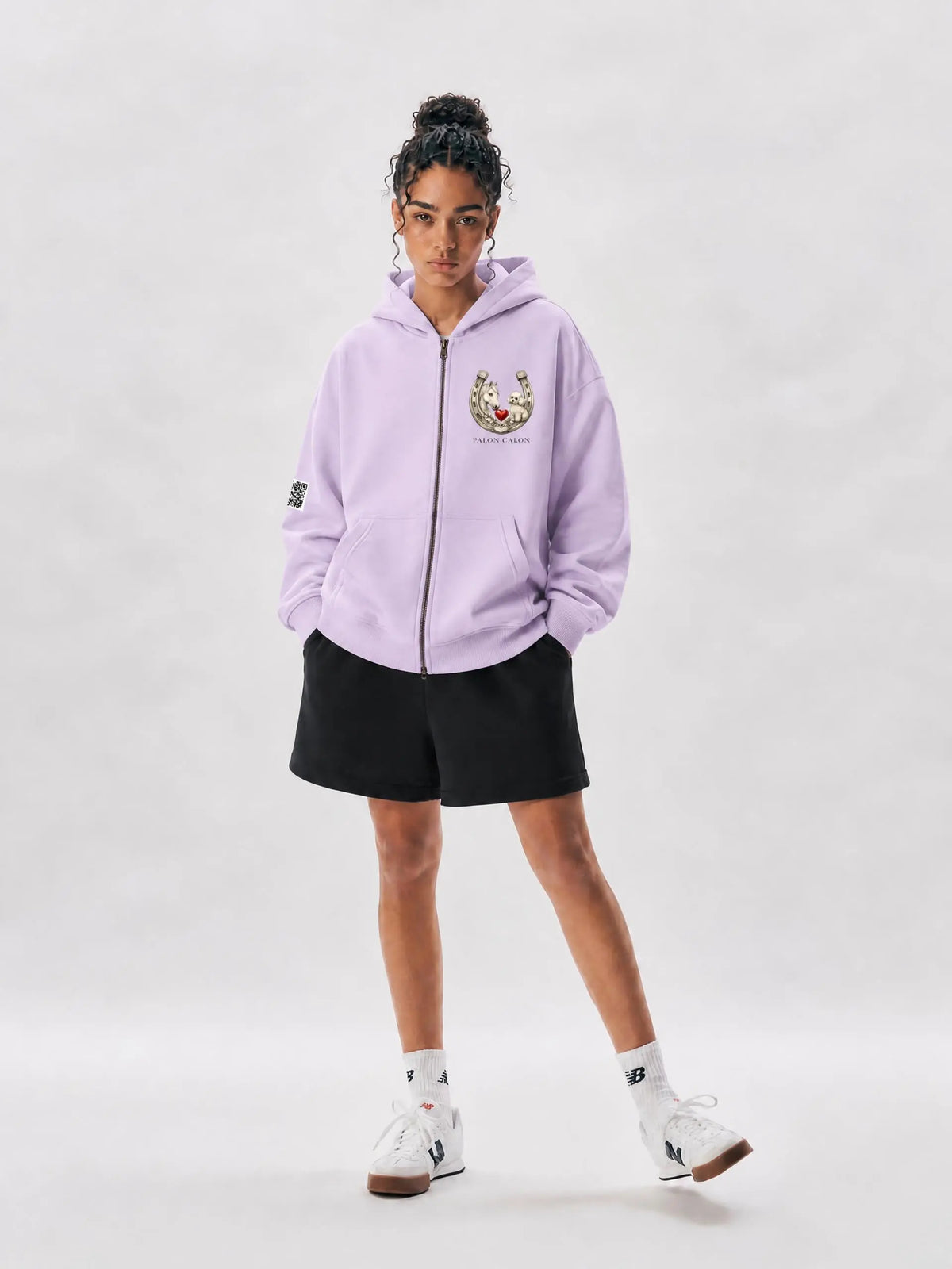 EQUESTRIAN CALON | オーバーサイズ フリース ボクシー フーディー/ Unisex Oversized Fleece Boxy Hoodie