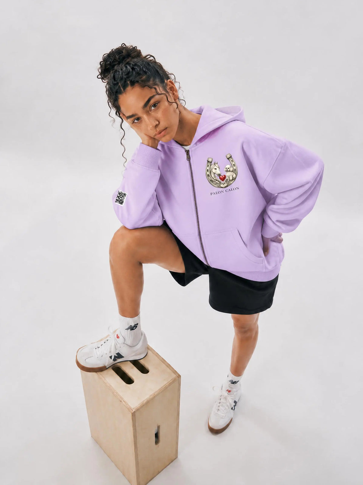 EQUESTRIAN CALON | オーバーサイズ フリース ボクシー フーディー/ Unisex Oversized Fleece Boxy Hoodie