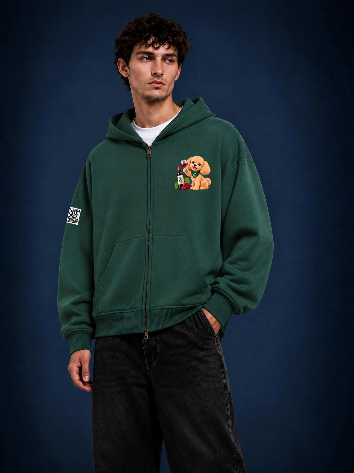 WINE SCHOLAR CALON | オーバーサイズ フリース ボクシー フーディー/Unisex Oversized Fleece Boxy Hoodie