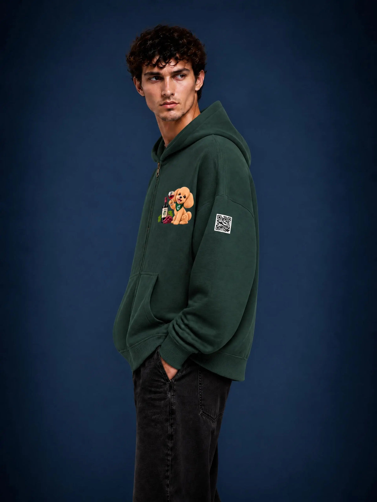 WINE SCHOLAR CALON | オーバーサイズ フリース ボクシー フーディー/Unisex Oversized Fleece Boxy Hoodie