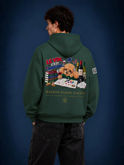 WINE SCHOLAR CALON | オーバーサイズ フリース ボクシー フーディー/Unisex Oversized Fleece Boxy Hoodie