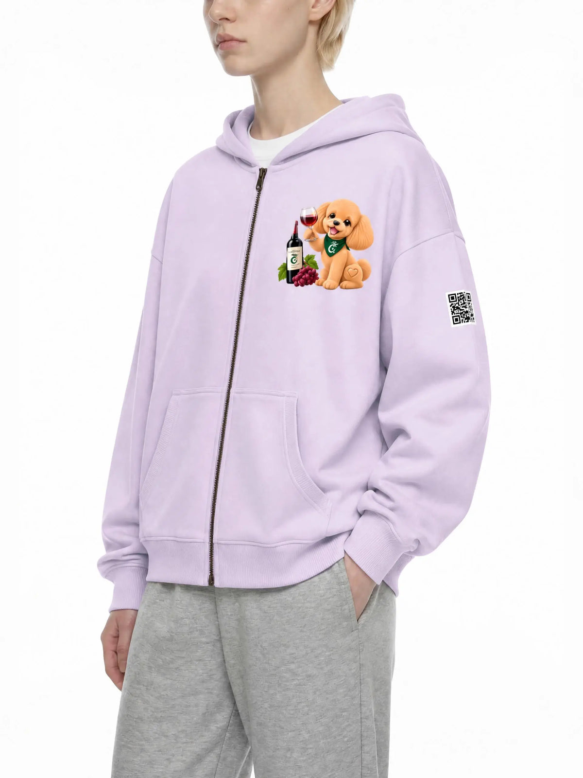 WINE SCHOLAR CALON | オーバーサイズ フリース ボクシー フーディー/Unisex Oversized Fleece Boxy Hoodie