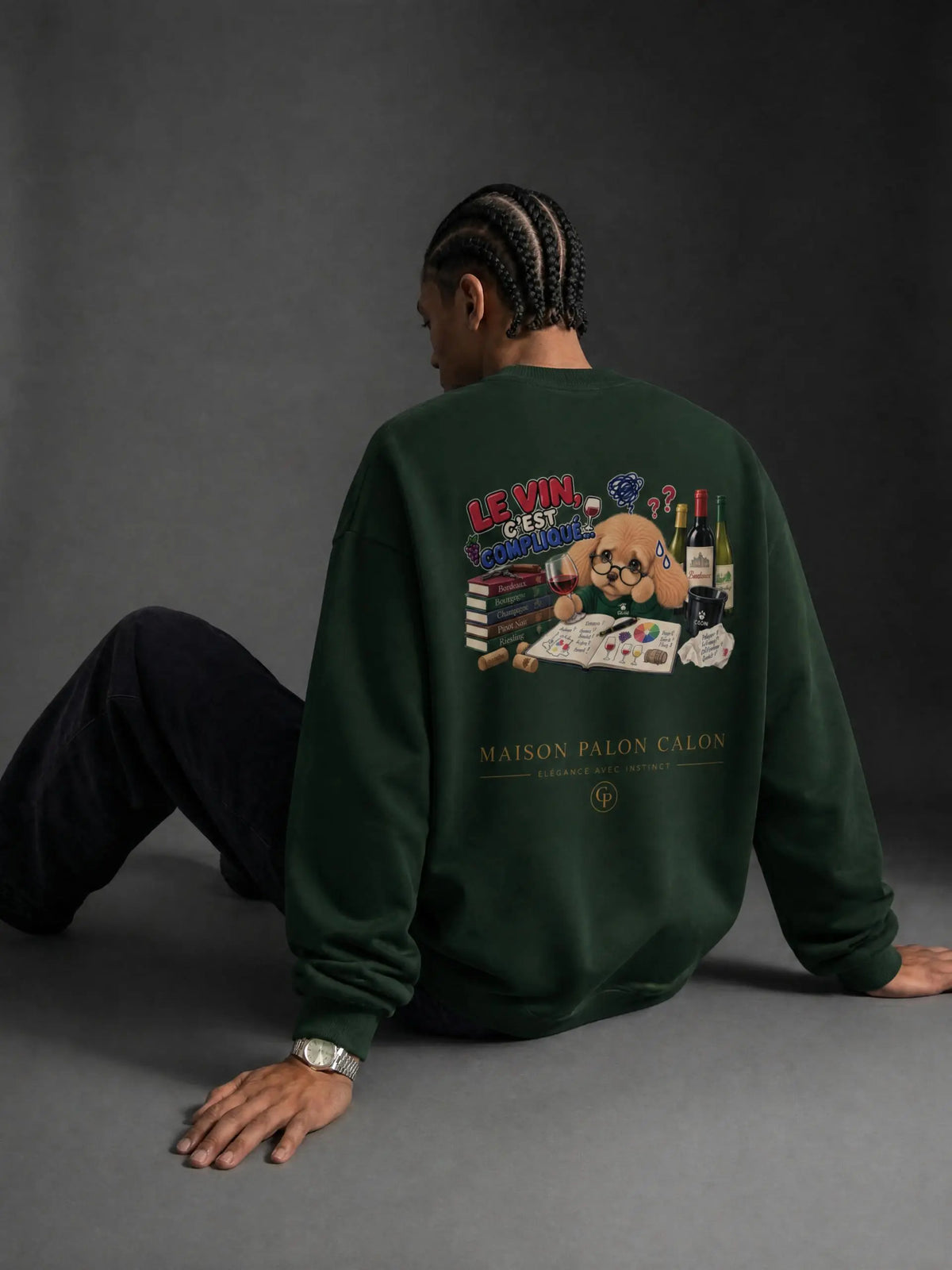 WINE SCHOLAR CALON | レイヤード オーバーサイズ Tシャツ（ユニセックス）/ Unisex Layered Oversized T-Shirt