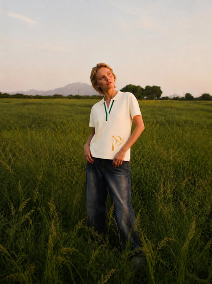 EQUESTRIAN CALON｜カラーブロック ポロシャツ（ウィメンズ）/ Women’s Color Block Polo Shirt