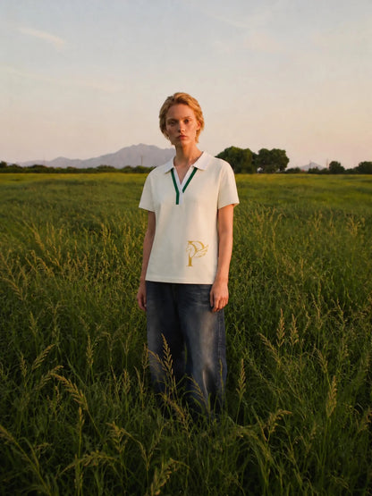 EQUESTRIAN CALON｜カラーブロック ポロシャツ（ウィメンズ）/ Women’s Color Block Polo Shirt