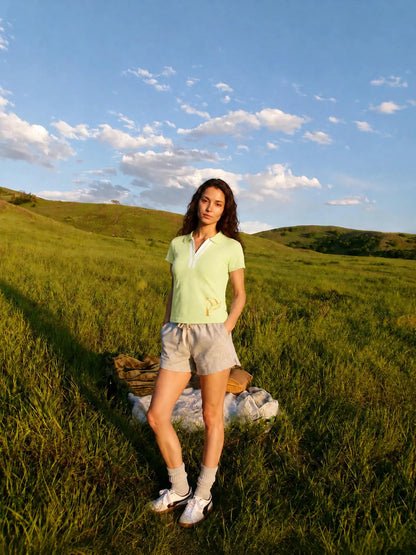 EQUESTRIAN CALON｜カラーブロック ポロシャツ（ウィメンズ）/ Women’s Color Block Polo Shirt