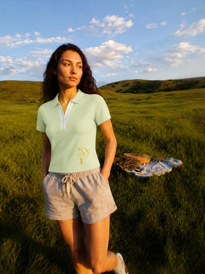 EQUESTRIAN CALON｜カラーブロック ポロシャツ（ウィメンズ）/ Women’s Color Block Polo Shirt