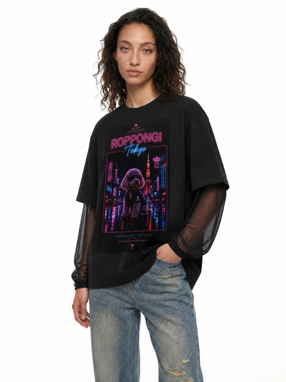 ROPPONGI｜レイヤード ロングスリーブ Tシャツ / Unisex Sunfade Layer Long Sleeve T-Shirt