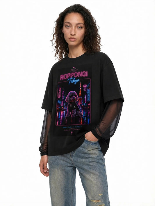 ROPPONGI｜レイヤード ロングスリーブ Tシャツ / Unisex Sunfade Layer Long Sleeve T-Shirt