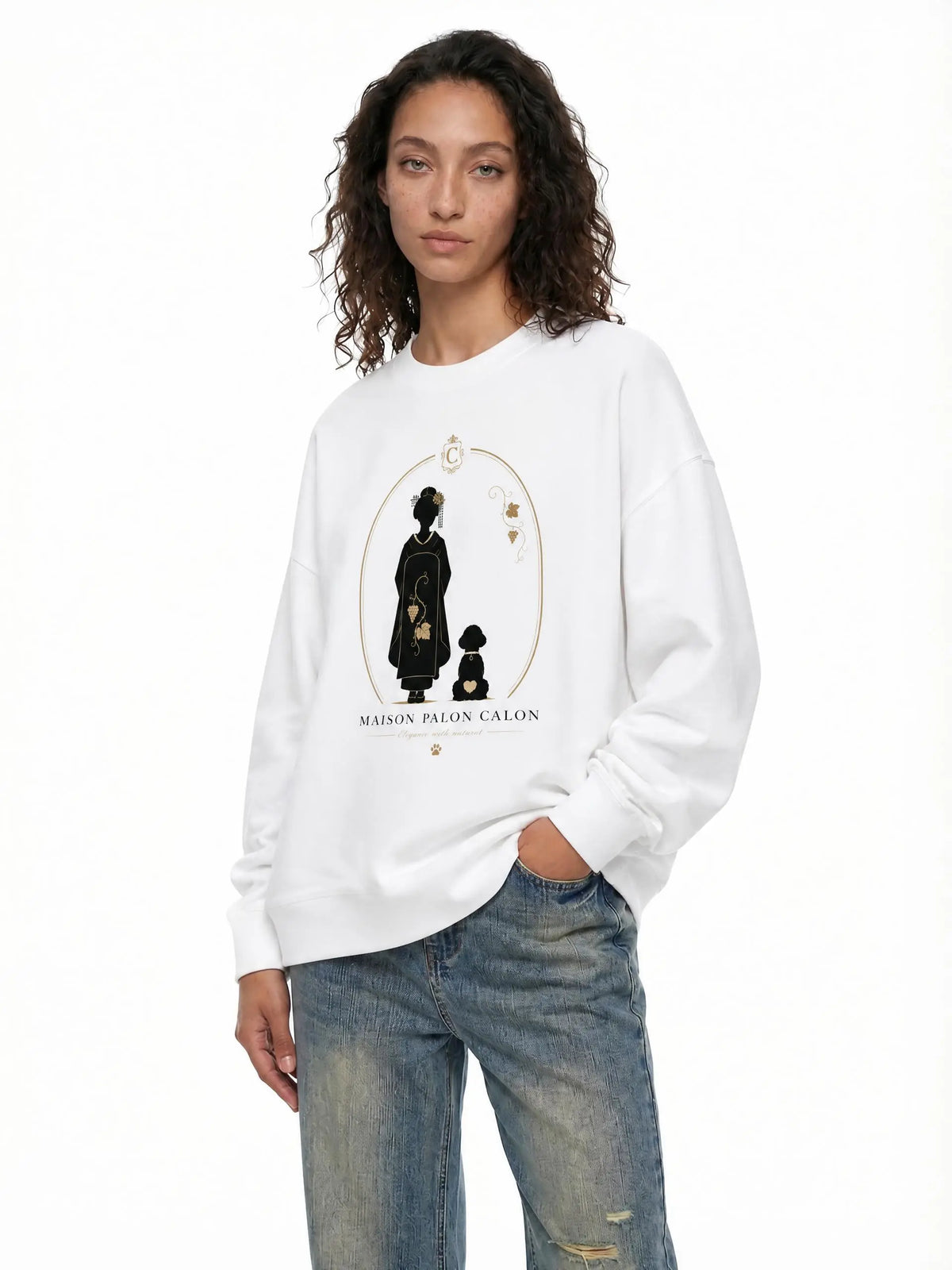 KYOTO | ユニセックス レイヤード コントラストスリーブ コットン Tシャツ / Layered Contrast Sleeve Cotton T-Shirt
