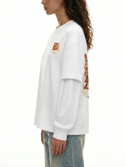 KAGURAZAKA | ユニセックス サンフェード レイヤー Tシャツ舞妓 / Unisex Sunfade Layer T-Shirt