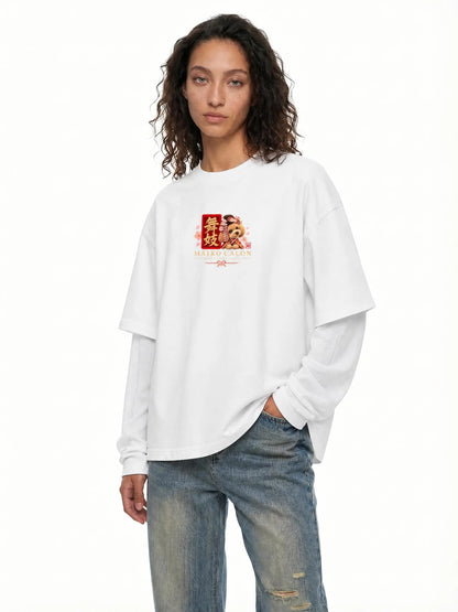 KAGURAZAKA | ユニセックス サンフェード レイヤー Tシャツ舞妓 / Unisex Sunfade Layer T-Shirt