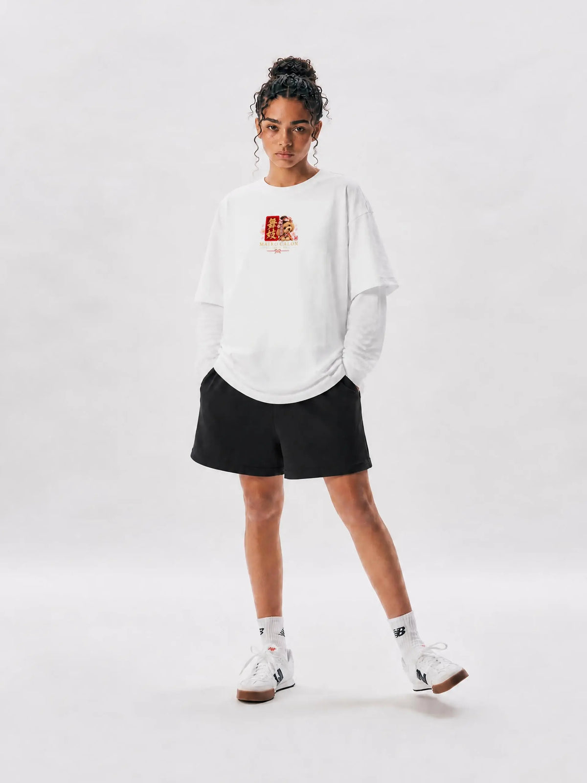 KAGURAZAKA | ユニセックス サンフェード レイヤー Tシャツ舞妓 / Unisex Sunfade Layer T-Shirt