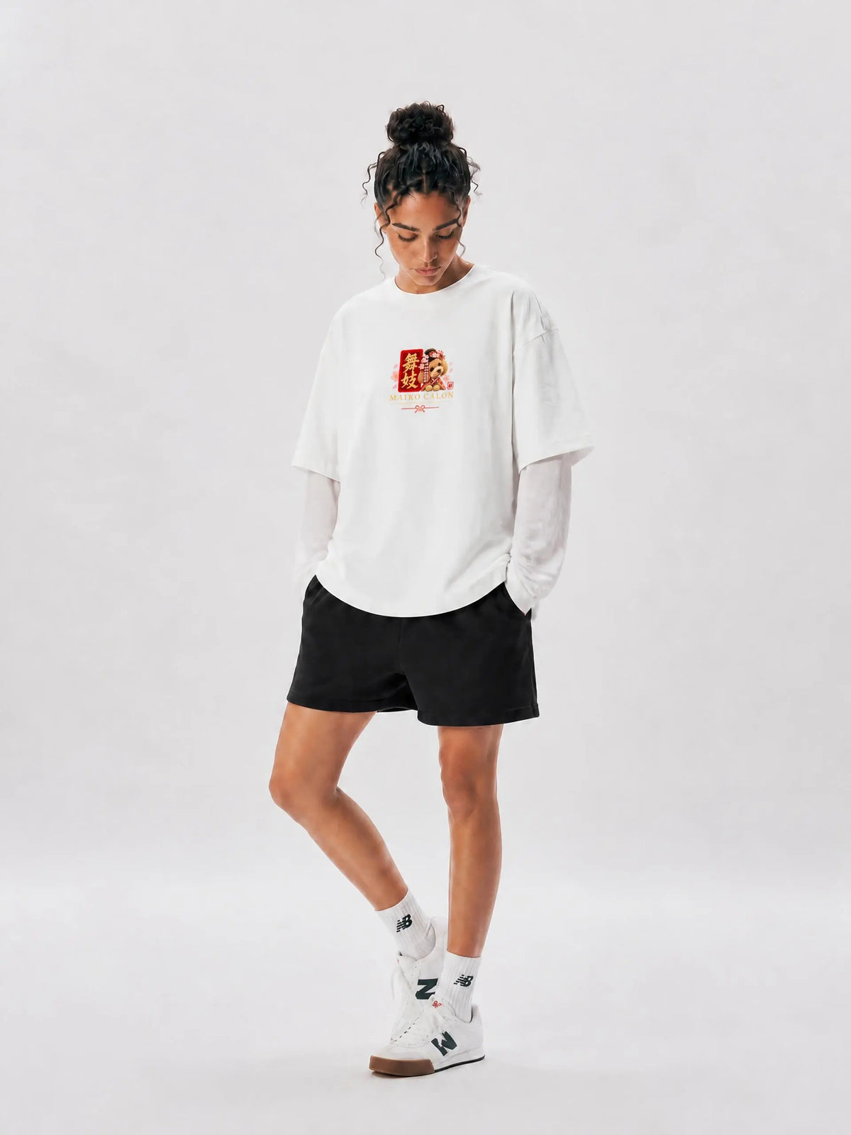 KAGURAZAKA | ユニセックス サンフェード レイヤー Tシャツ舞妓 / Unisex Sunfade Layer T-Shirt
