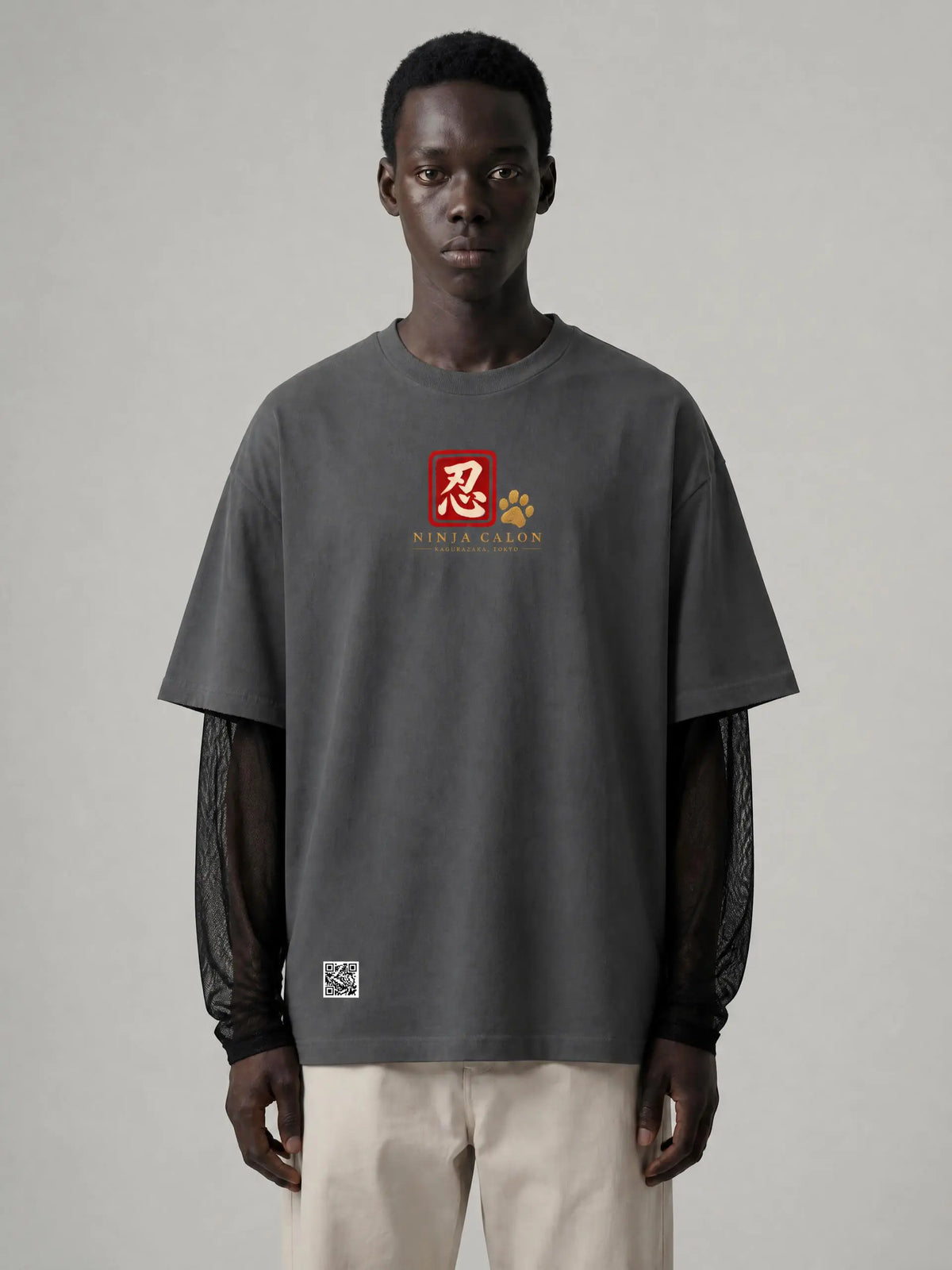 KAGURAZAKA | ユニセックス サンフェード レイヤー Tシャツ忍者 / Unisex Sunfade Layer T-Shirt