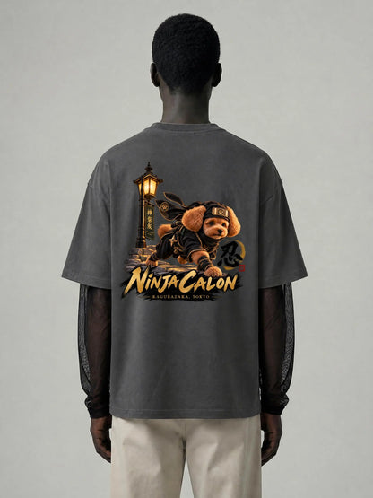 KAGURAZAKA | ユニセックス サンフェード レイヤー Tシャツ忍者 / Unisex Sunfade Layer T-Shirt