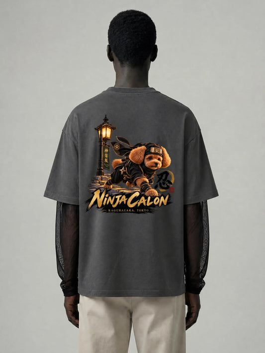 KAGURAZAKA | ユニセックス サンフェード レイヤー Tシャツ忍者 / Unisex Sunfade Layer T-Shirt
