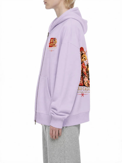 KAGURAZAKA | エッセンシャル オーバーサイズ フリース ボクシー フーディー舞妓 | Essential Oversized Fleece Boxy Hoodie