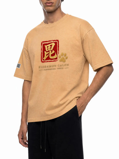 KAGURAZAKA | ユニセックス ピュアコットン Tシャツ毘沙門 / Pure Cotton Unisex T-Shirt
