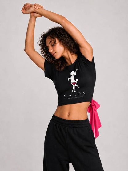 YOASOBI | ウィメンズ スリムフィット ボートネック Tシャツ マルチカラー