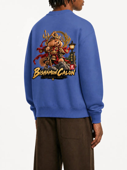KAGURAZAKA | ユニセックス クラシック コットン スウェットシャツ毘沙門 | Unisex Classic Cotton Sweatshirt