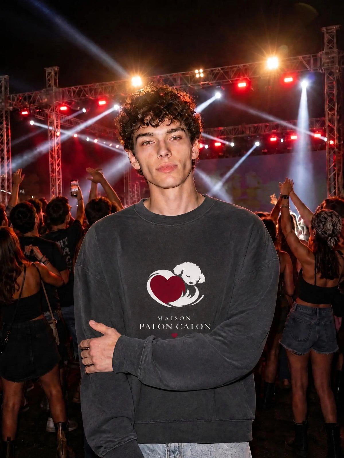 CALON HEART | ユニセックス グラデーション ウォッシュ ロングスリーブ Tシャツ | 色の流れを、軽やかにまとわせる