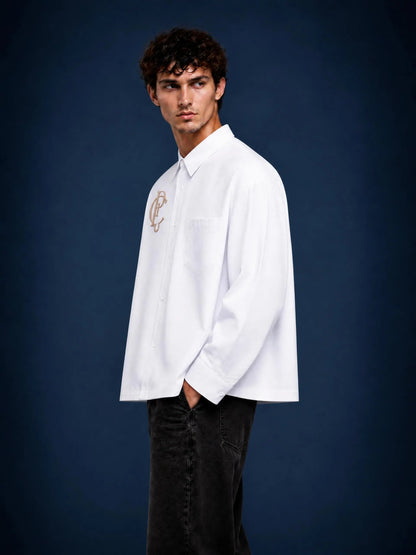 EQUESTRIAN CALON | ユニセックス ボクシー ロングスリーブ シャツ — Unisex Boxy Long-Sleeve Shirt