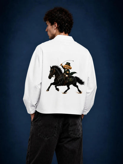 EQUESTRIAN CALON | ユニセックス ボクシー ロングスリーブ シャツ — Unisex Boxy Long-Sleeve Shirt