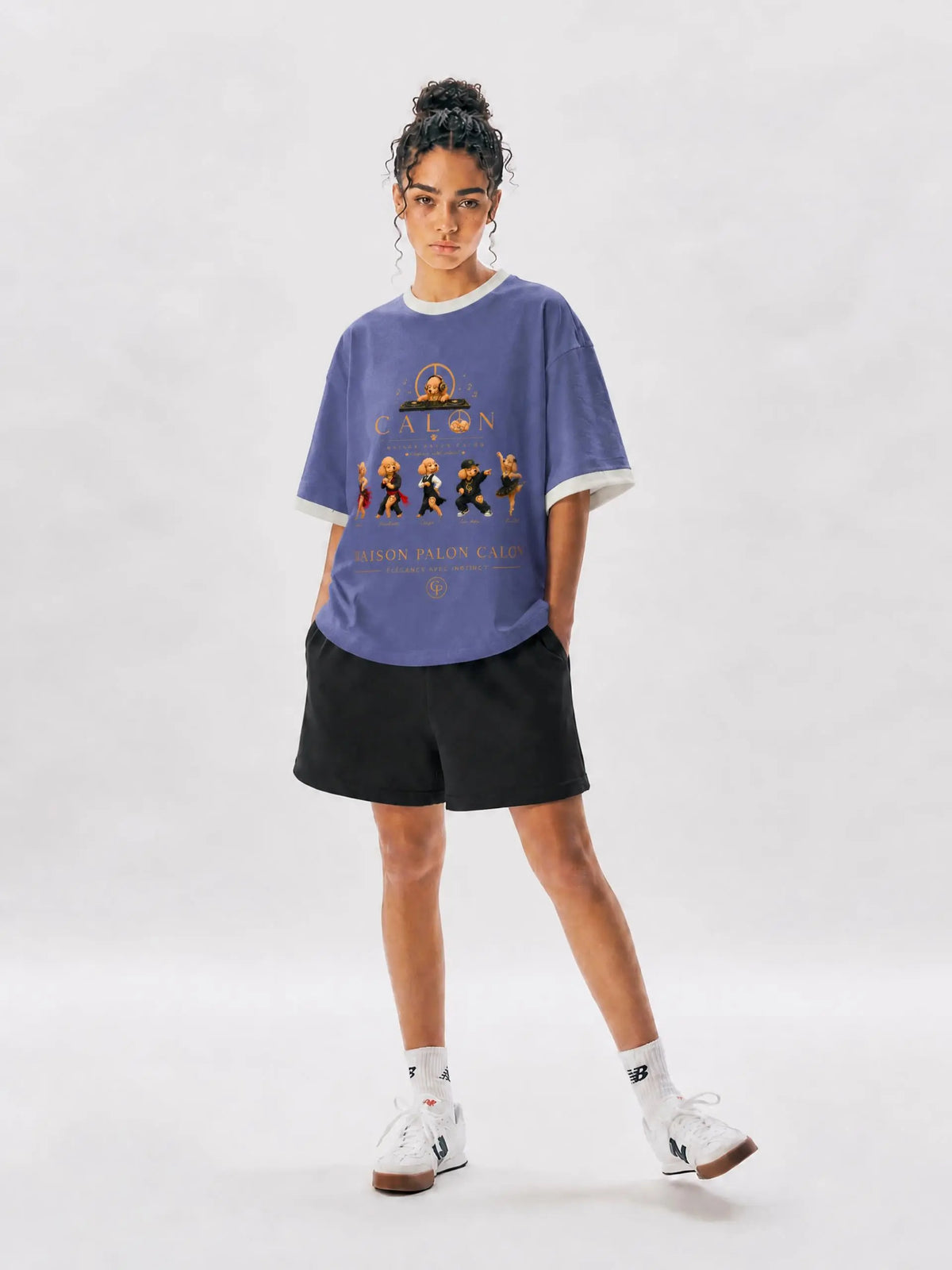 DANCER | コントラストカフ Tシャツ — ユニセックス