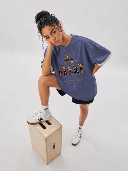 DANCER | コントラストカフ Tシャツ — ユニセックス