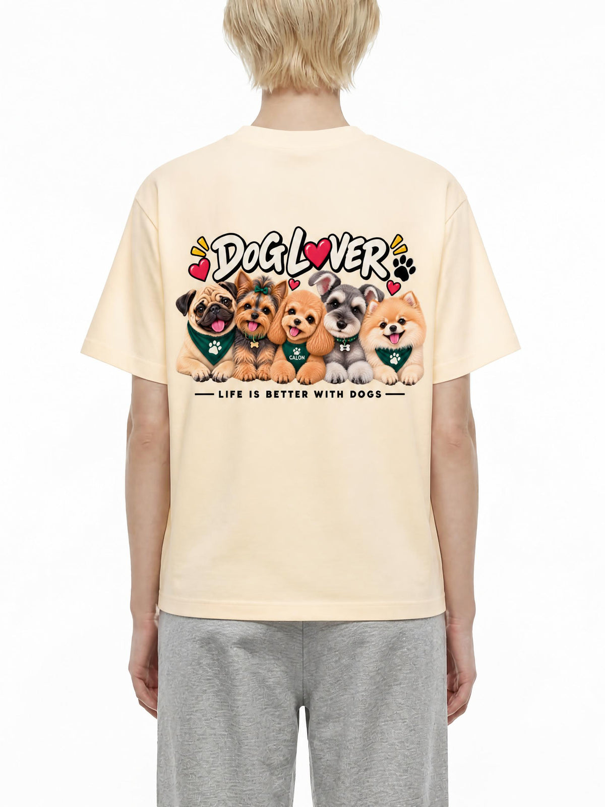 DOG | ベーシック ユニセックス コットンTシャツ / Pure Cotton Unisex T-Shirt