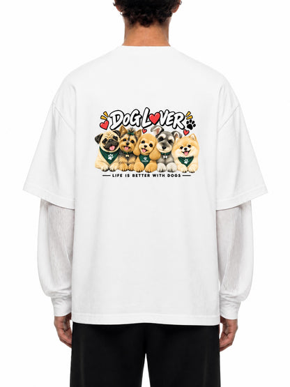 DOG | ユニセックス サンフェード レイヤーTシャツ / Unisex Sunfade Layer T-Shirt