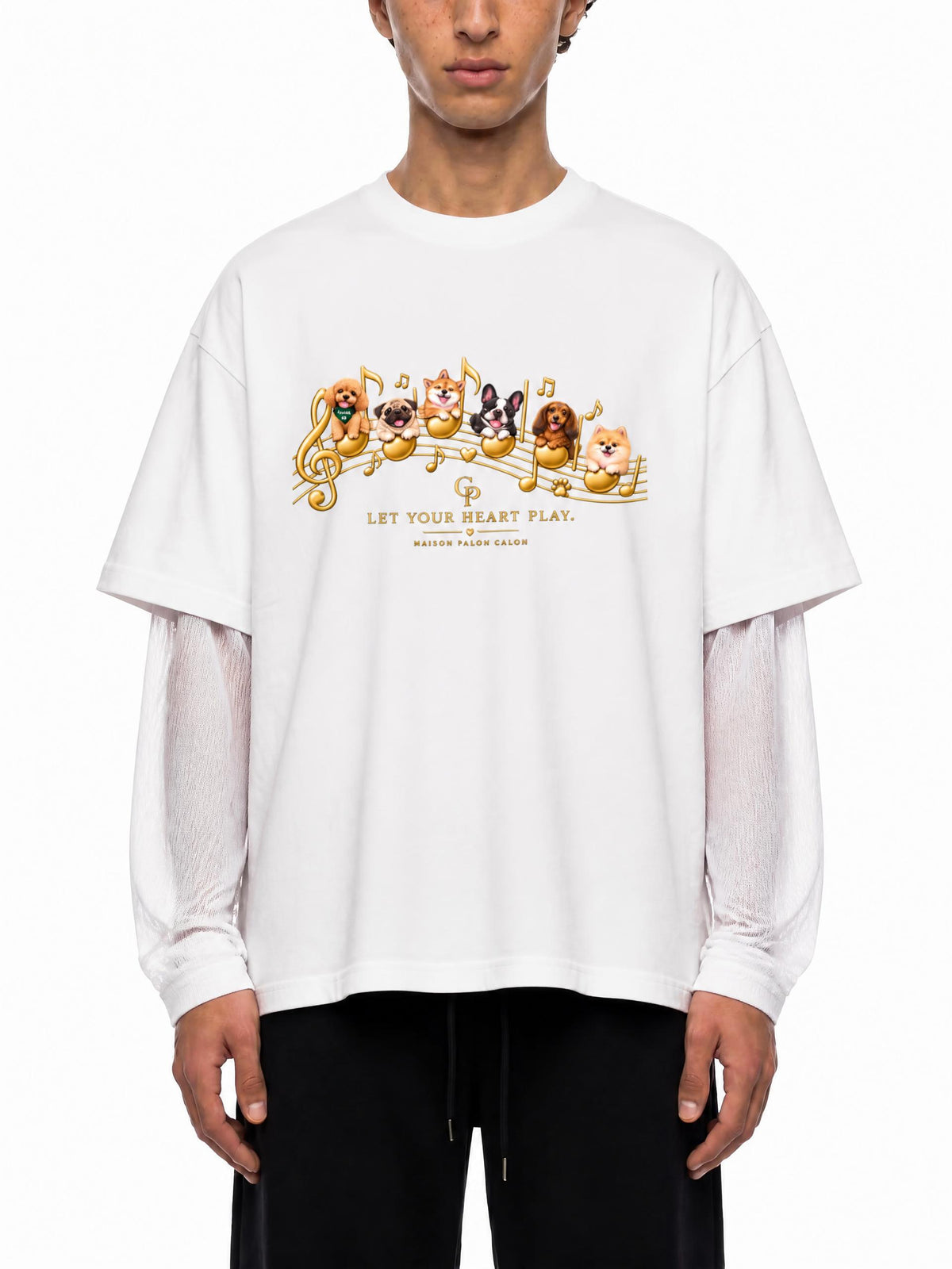 DOG | ユニセックス サンフェード レイヤーTシャツ / Unisex Sunfade Layer T-Shirt