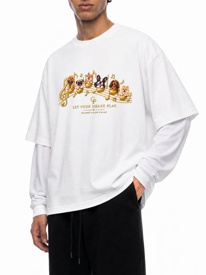 DOG | ユニセックス サンフェード レイヤーTシャツ / Unisex Sunfade Layer T-Shirt