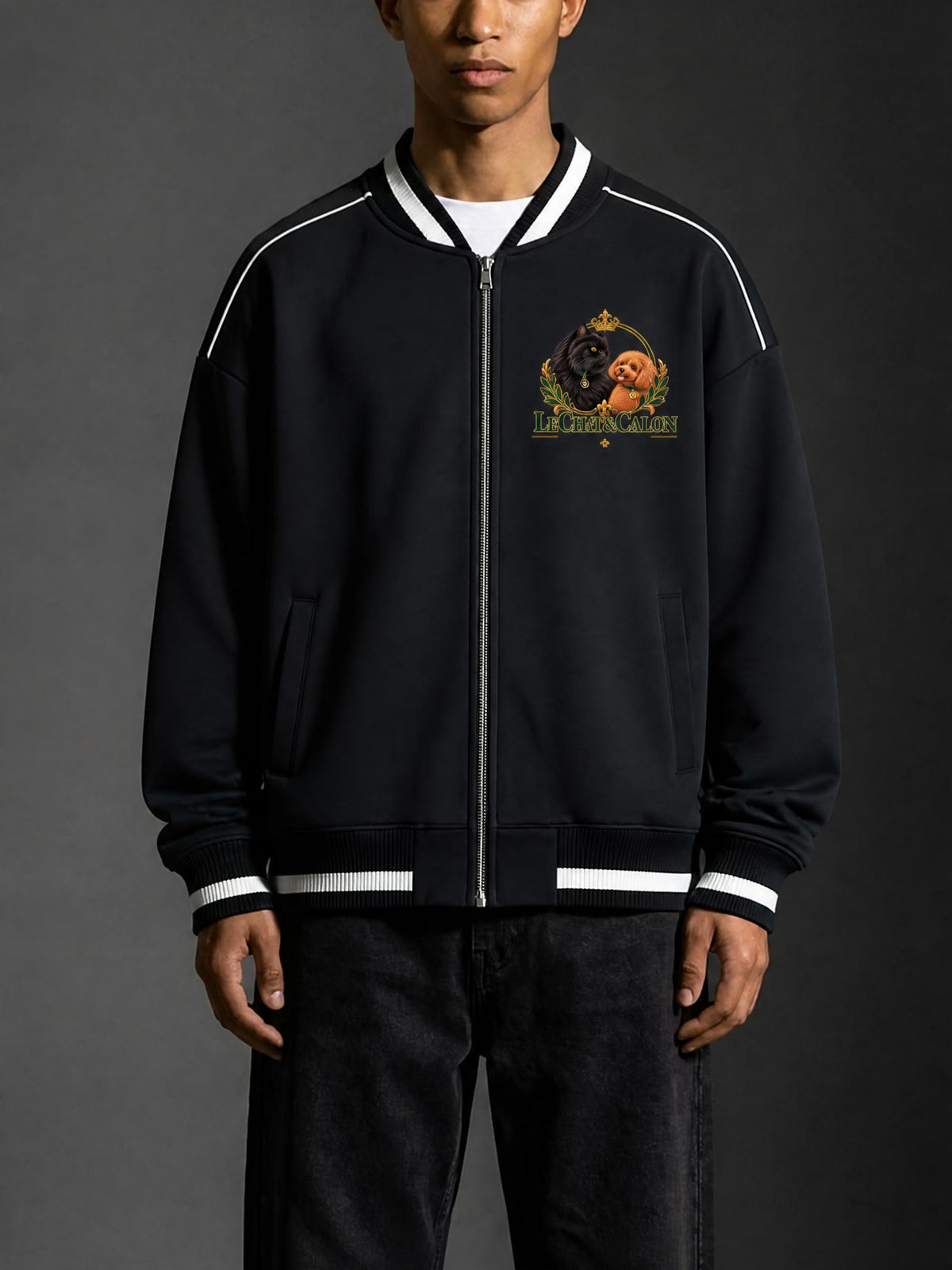 CAT | コントラストパイピング ジップボンバージャケット / Contrast Piping Zip Bomber Jacket