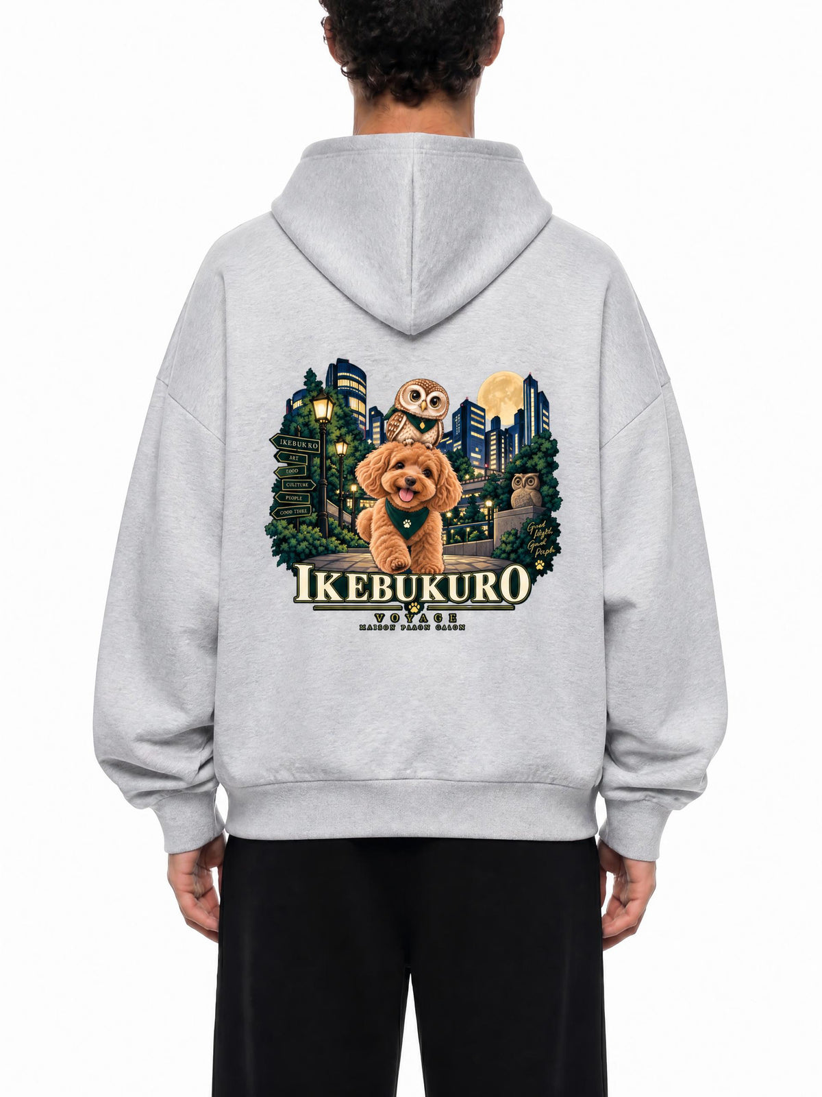 IKEBUKURO | フリース裏地 ボックスシルエット フルジップパーカー / Fleeced Full-Zip Boxy Hoodie