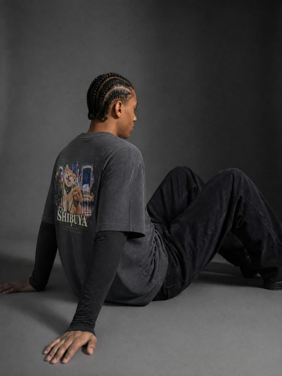 Unisex Vintage Wash Distressed Layer T-Shirt