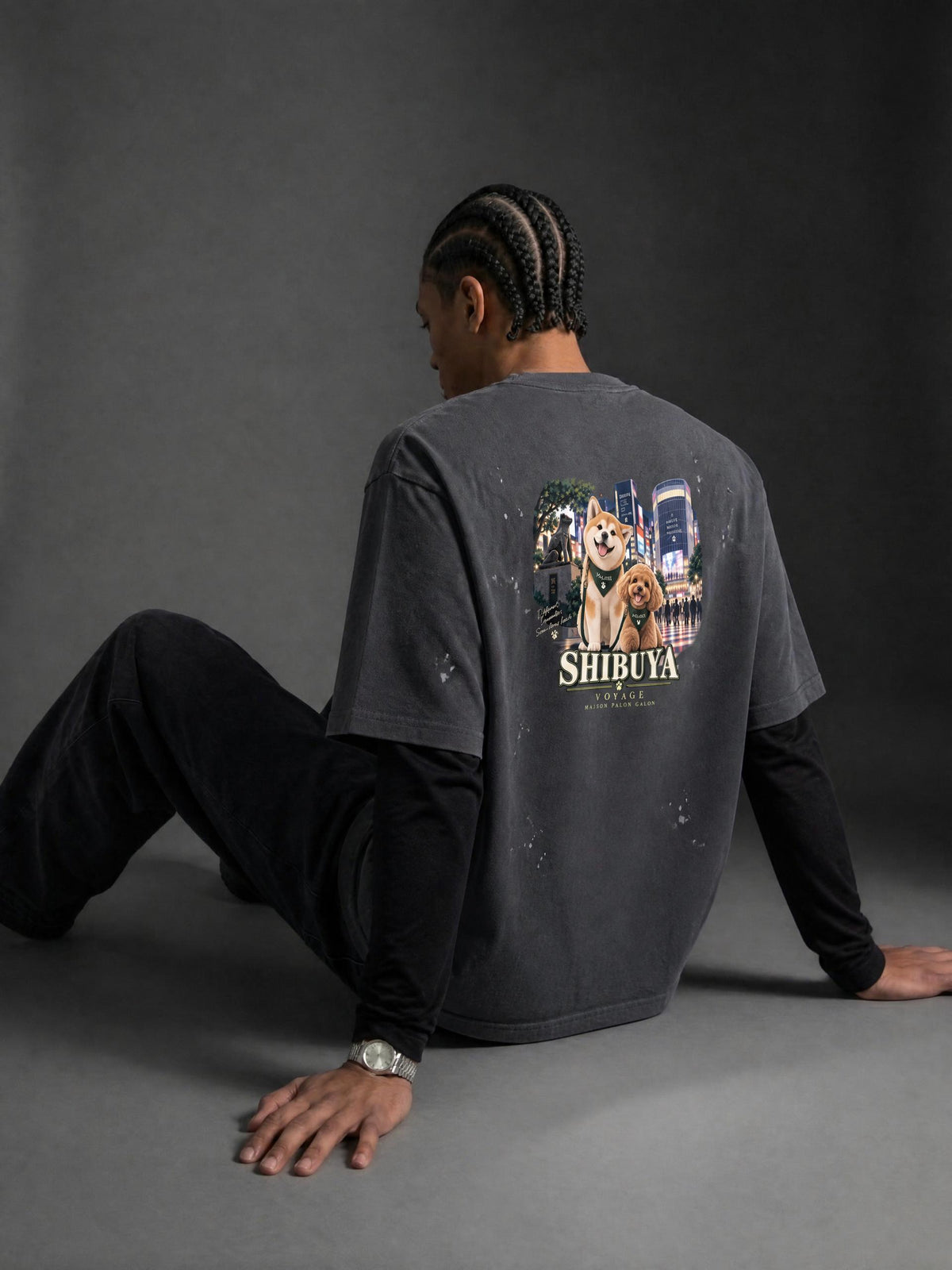 Unisex Vintage Wash Distressed Layer T-Shirt