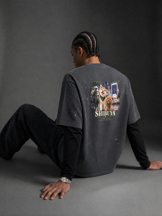 Unisex Vintage Wash Distressed Layer T-Shirt
