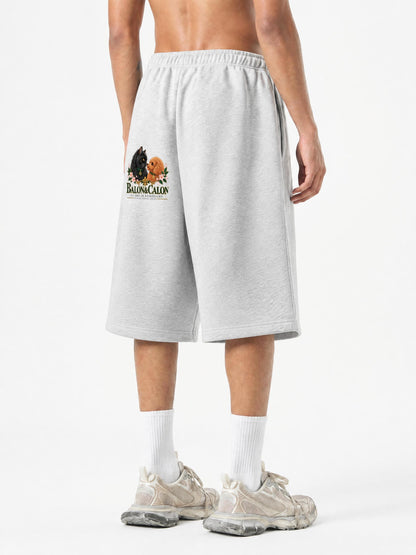 Relaxed Drawstring Three-quarter Sweatpants