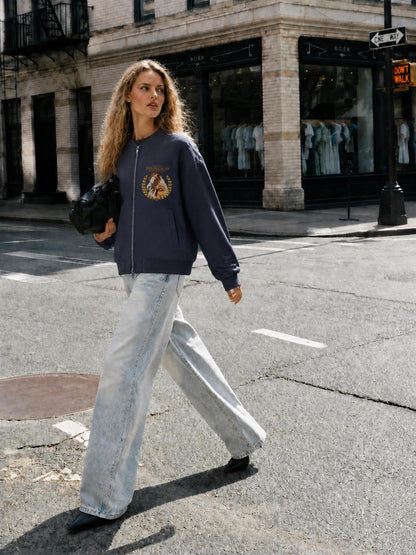 Sun Fade Heavyweight Baseball Jacket