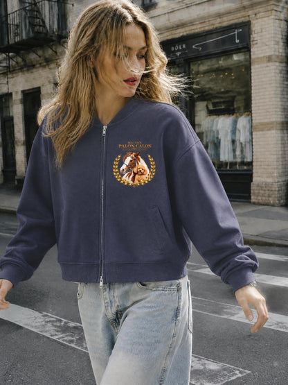 Sun Fade Heavyweight Baseball Jacket
